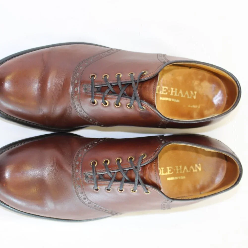 Cole Haan Men's Cognac Brown Oxford Dress Shoe Size 8